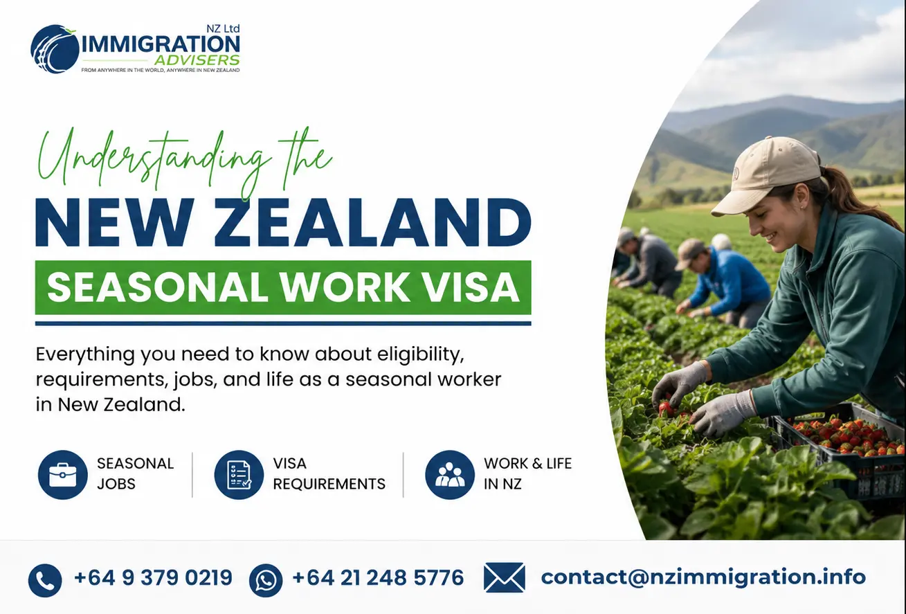 Workers harvesting fruit under a New Zealand Seasonal Work Visa
